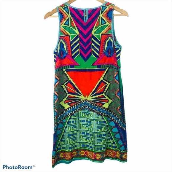 Flying Tomato  multicolour printed Pattern sleeveless Mini dress Women size S - Picture 4 of 16
